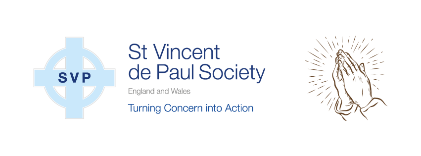 SVP logo & praying hands