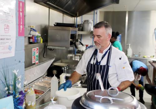 chef cooking in kitchen