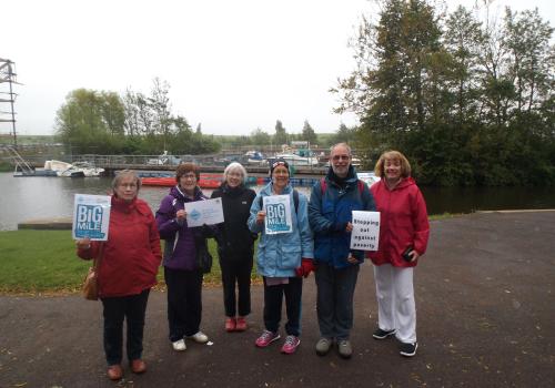 Walkers taking part in The Big Mile.